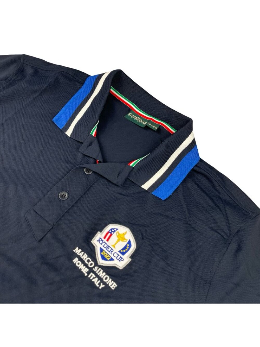 2022 Ryder Cup Rome Italy x Chervo Men's Performance Golf Polo Shirt Navy • 2XL